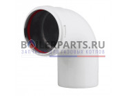 купить Уголок 90° для газоотвода 60/100 мм, алюминий крашеный для котлов Protherm 3003200383 с доставкой