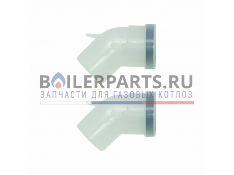 Отвод 45° из жёстких труб Dn 80 PP (2 шт.) для котлов Vaillant 303259 фото купить Отвод 45° из жёстких труб Dn 80 PP (2 шт.) для котлов Vaillant 303259 - цена с доставкой