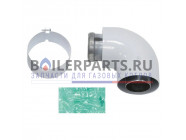 купить Отвод 90° для коаксиальных труб DN60/100 мм для котлов Vaillant 303808 с доставкой