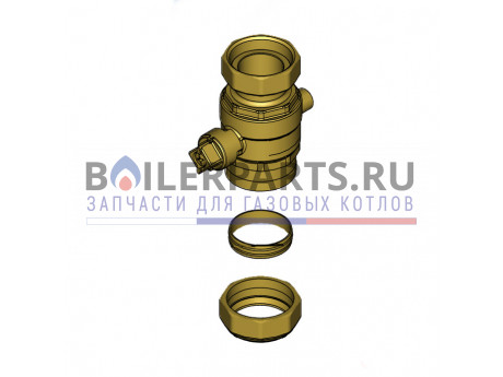 Шаровой запорный кран DN32 с зажимным кольцом для котлов Viessmann 7828910 фото купить Шаровой запорный кран DN32 с зажимным кольцом для котлов Viessmann 7828910 - цена с доставкой