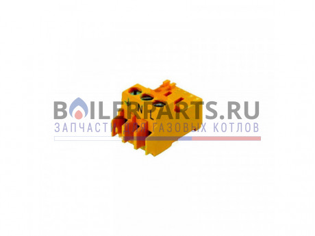3-контактный вилочный разъем для котлов De Dietrich 95317421 фото купить 3-контактный вилочный разъем для котлов De Dietrich 95317421 - цена с доставкой
