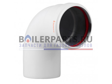Отвод алюминиевый белый 87° 80 мм для котлов Protherm 0020199429 фото купить Отвод алюминиевый белый 87° 80 мм для котлов Protherm 0020199429 - цена с доставкой
