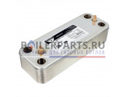 купить Теплообменник ГВС Zilmet 16 пластин для котлов Baxi, Westen 17B2071600 с доставкой