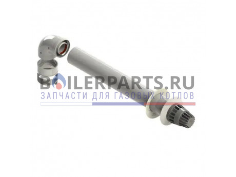 Дымоход для конденсационных котлов горизонтальный 1м для котлов Ariston 3318073 фото купить Дымоход для конденсационных котлов горизонтальный 1м для котлов Ariston 3318073 - цена с доставкой