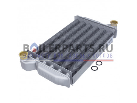 Теплообменник первичный 24кВт для котлов Baxi 5677660 фото купить Теплообменник первичный 24кВт для котлов Baxi 5677660 - цена с доставкой