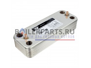 купить Вторичный пластинчатый теплообменник 14 пластин для котлов Baxi 711613000 с доставкой