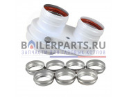 купить Патрубок подключения 60/100-80/80 для котлов Viessmann 7194859 с доставкой