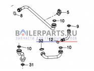 купить Комплект труб для котлов Bosch/Junkers/Buderus U052-24 T/U054-24 T 87167625230 с доставкой